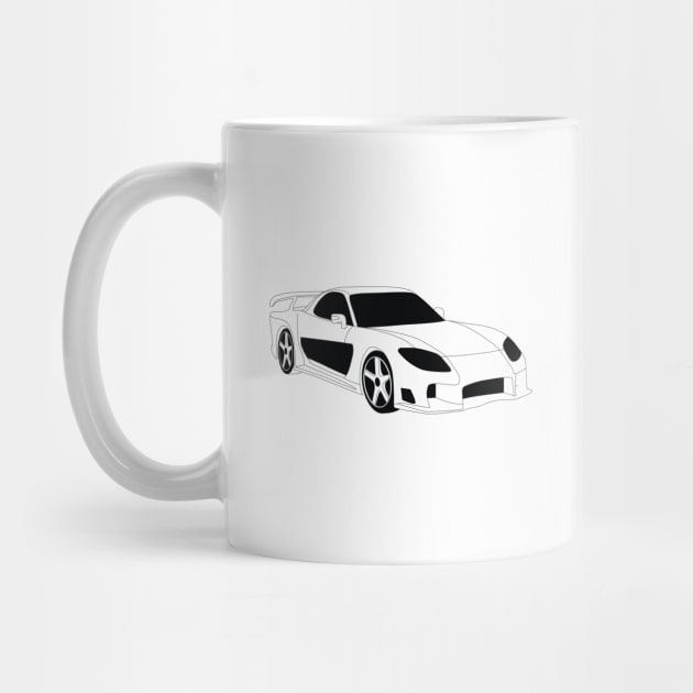 FF Mazda RX7 Black Outline by kindacoolbutnotreally